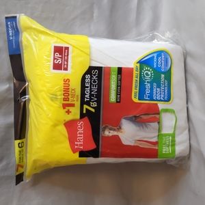 Hanes Men's Value Pack White V-Neck Undershirts, 7 Pack